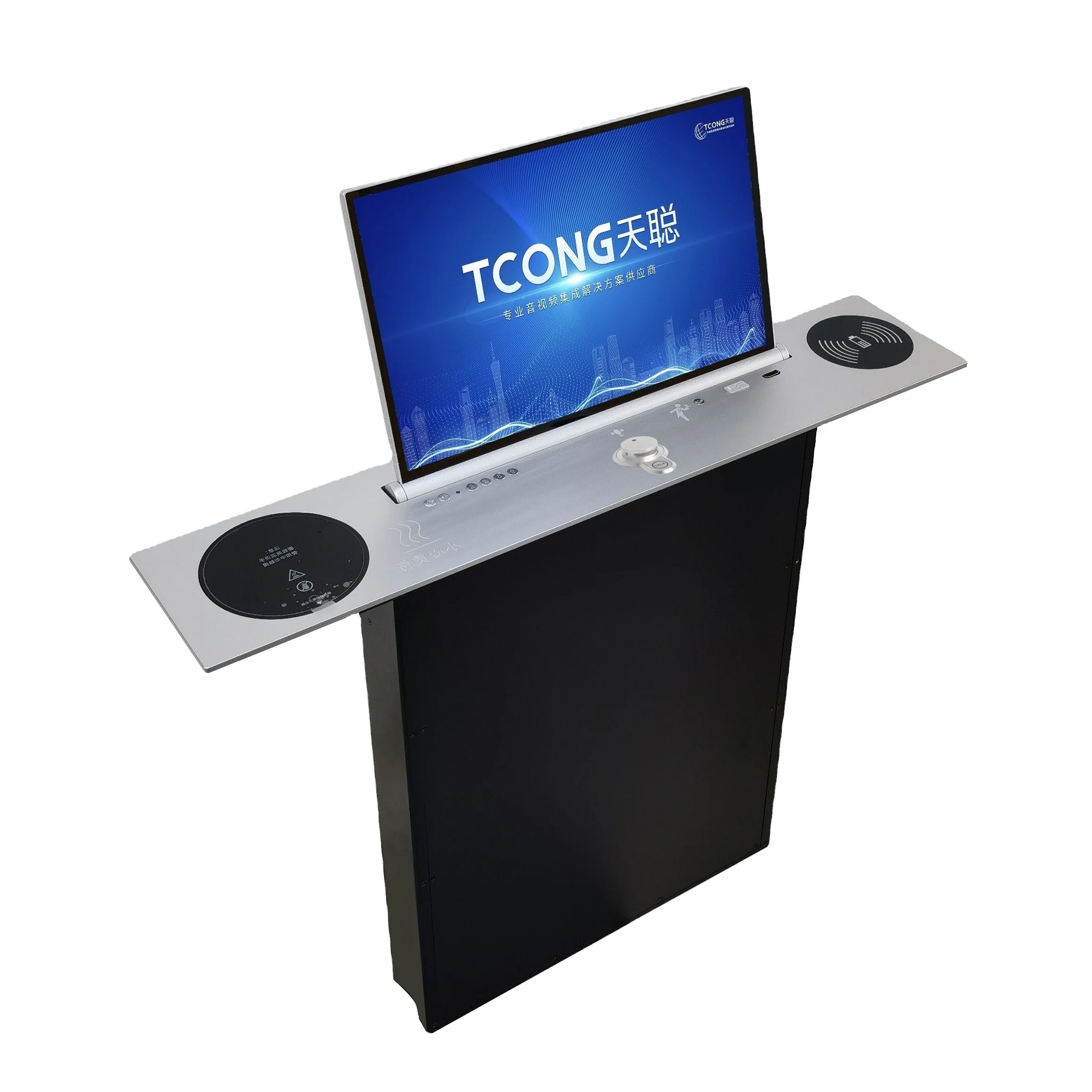 Retractable Monitor lift LCD Lift Electric Desktop Motorized Vertical Monitor for Conference Table System
