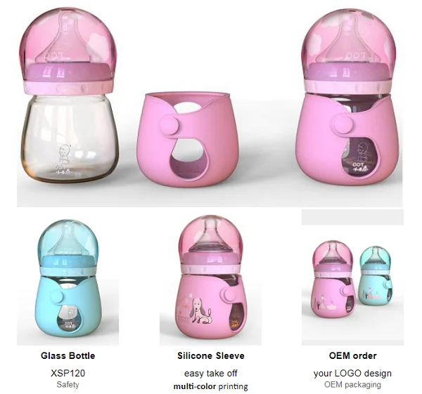 
silicone baby bottle manufacturer Bpa free easy to clean silicone baby feeding bottle 