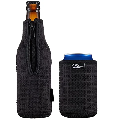 Customized logo 12OZ cooling insulation beer coffee cola cover soda can beer cup coverwith zipper diving material bottle cover