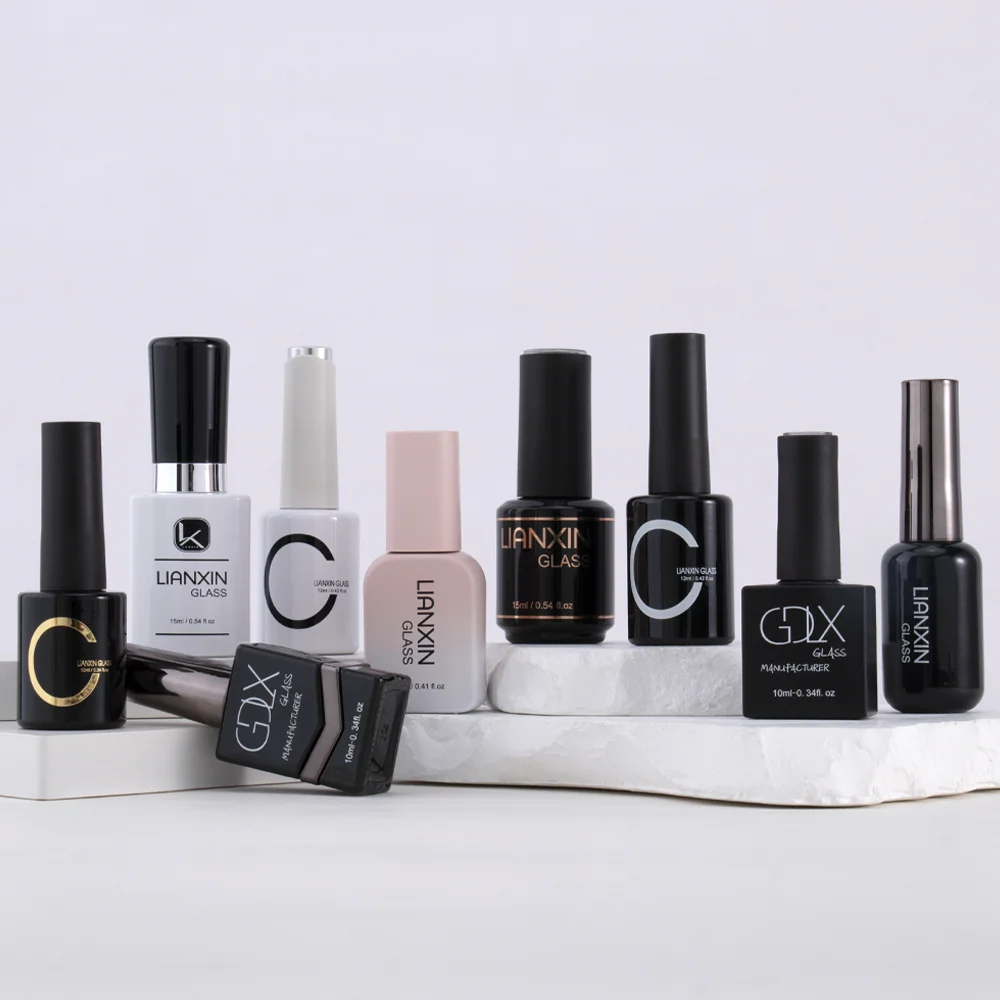Wholesale 10ml 12ml Nail Polish Empty Bottle 15ml Luxury Glass Custom Empty Nail Polish Bottle