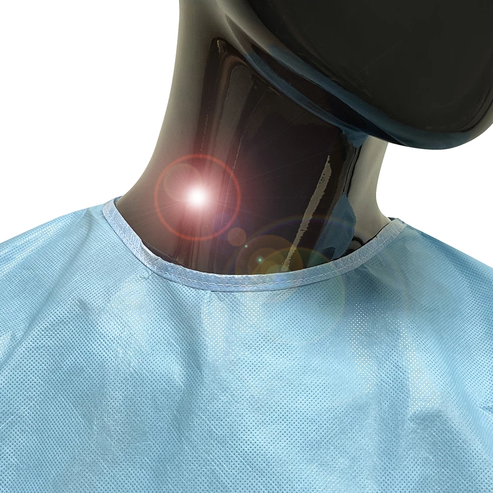 New Design China Factory Long Sleeve Water Proof Sms Clothing Yellow Aami Standard Level 1 Gown For Adult