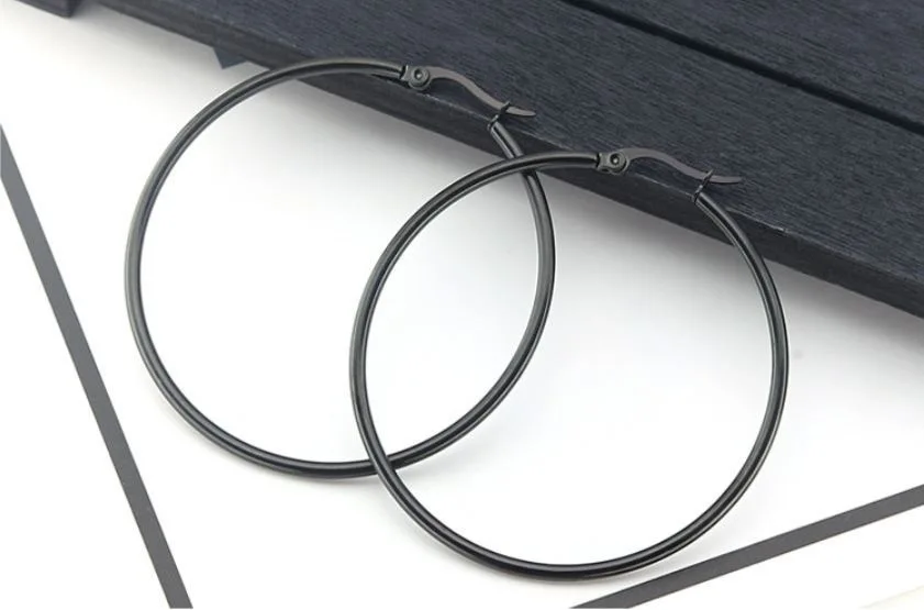 Large Exaggerated Jewelry Circle Earrings Stainless Steel jewelry Gold Silver Hoop Earrings