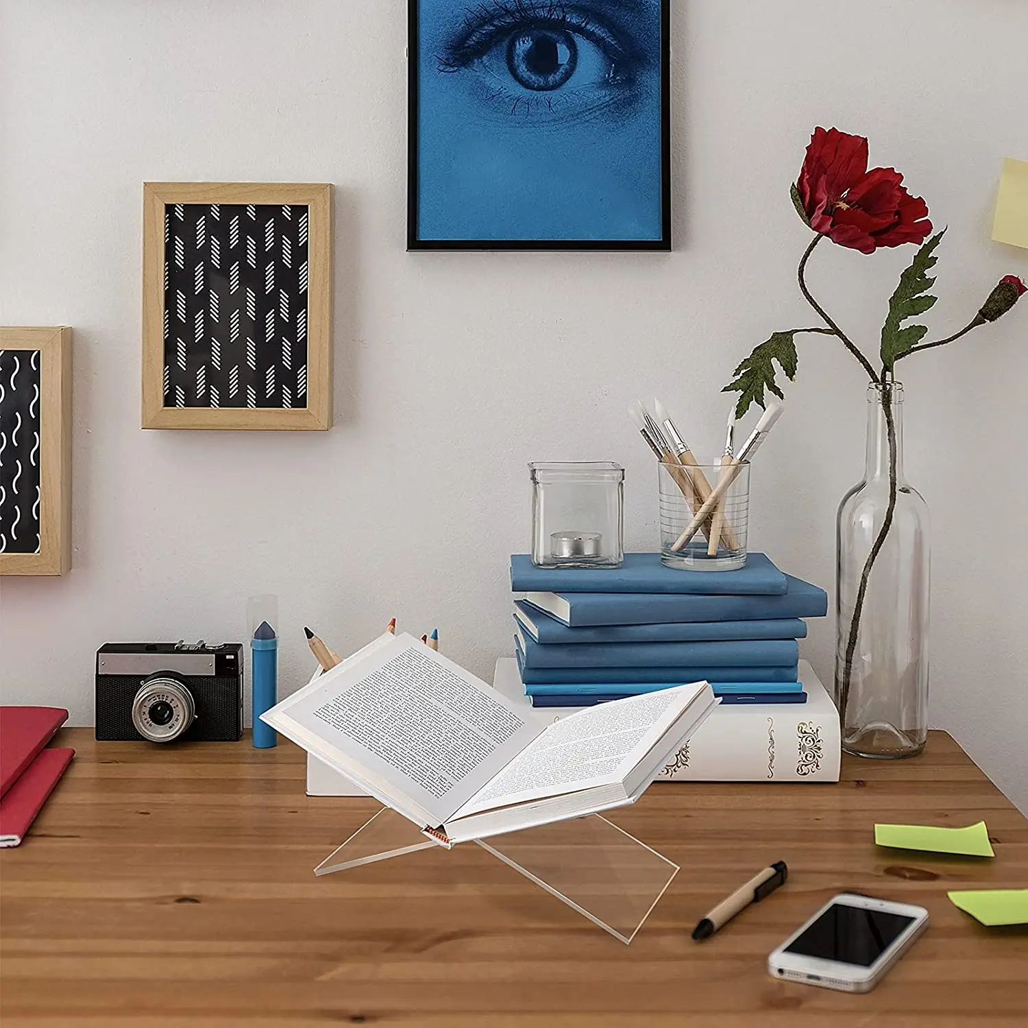 CUSTOM Files Showing Rack Transparent Book Stand Acrylic Displaying Shelf for Opening Book