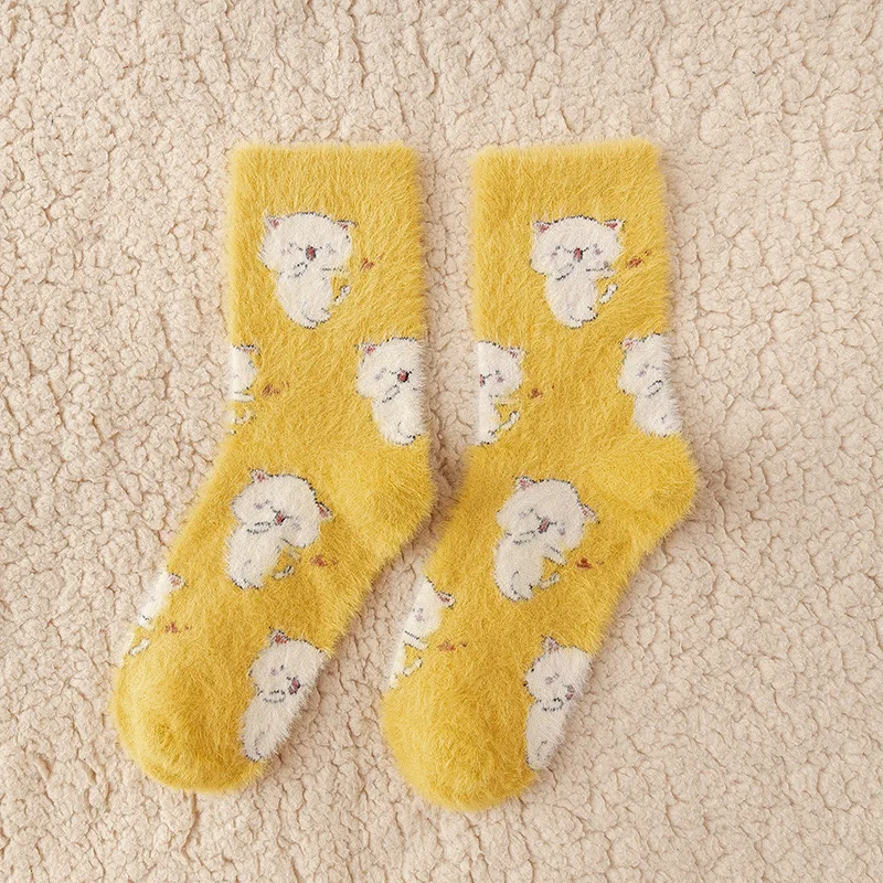 Women Warm Super Soft Plush Slipper Sock Winter Fluffy Microfiber Crew Socks Casual Home Sleeping Fuzzy Cozy Sock
