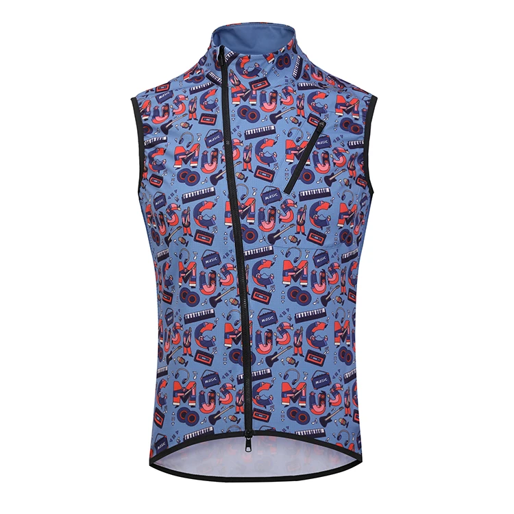 Lightweight Breathable Windproof Cycling Gilet Vest Portable Cyclists Jersey Summer Sports Sportswear OEM Team Name Sublimated