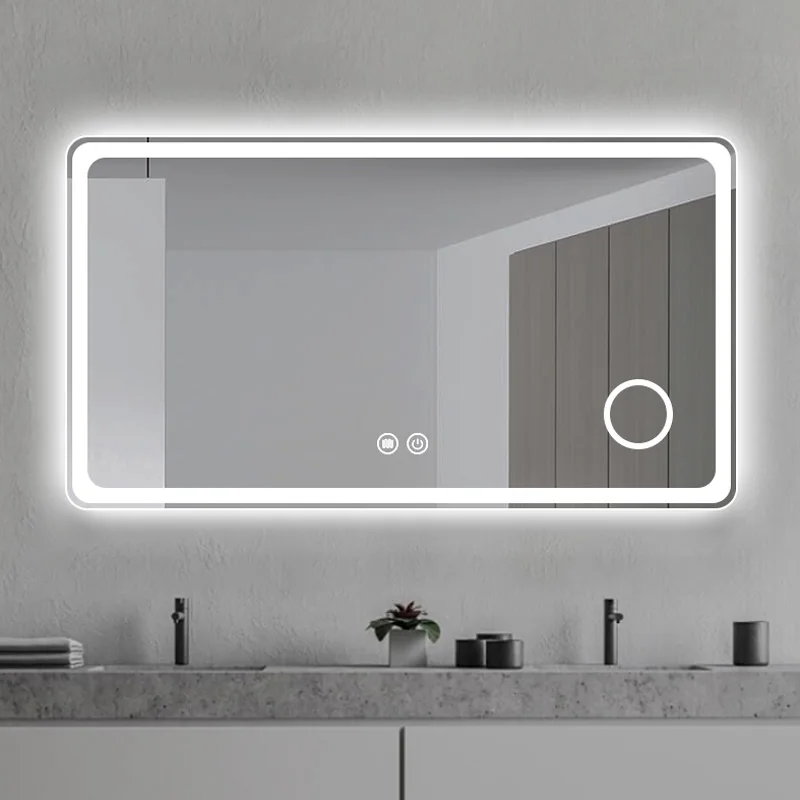 Taiming Modern Bathroom Decorative Wall Mounted Touch Sensor Backlit LED Magnify Mirror