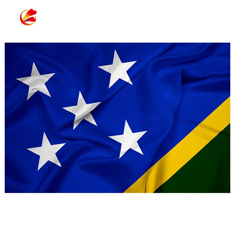 Wholesale 3*5FT Polyester Silk Print Hanging all size Country Custom Flag Solomon Islands national Flag (62382696001)