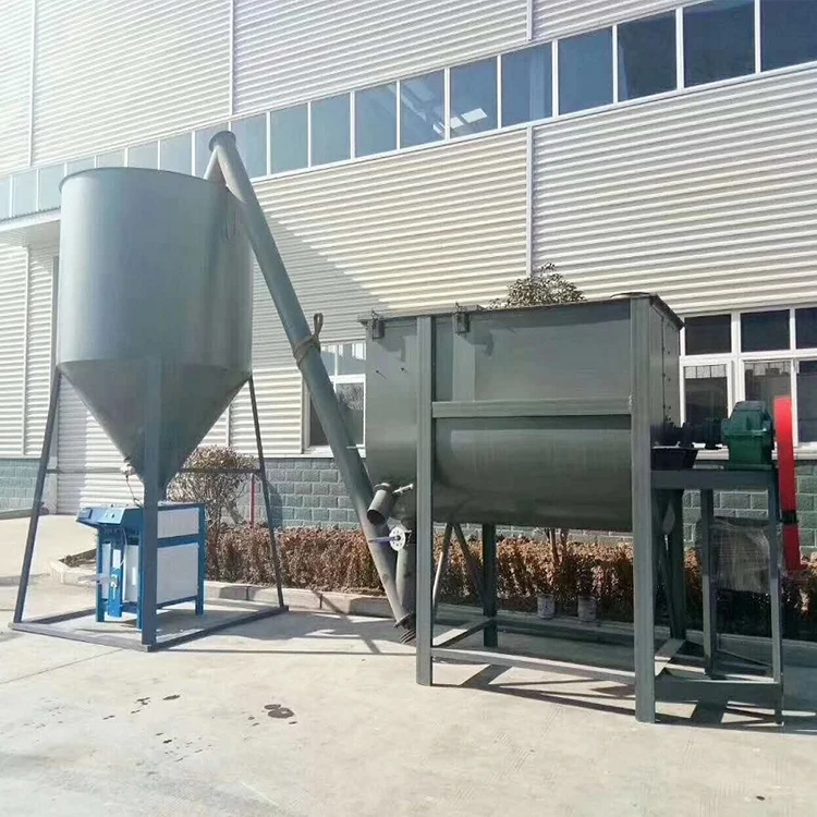 Construction Plaster Mixer Double Screw Belt Stainless Steel Mixer Putty Powder Mortar Production Line