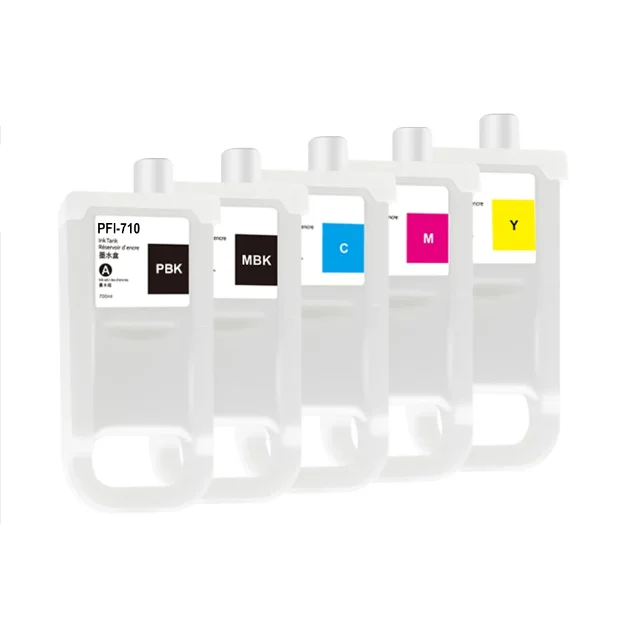 Goosam 700ML PFI710 PFI-710 PFI 710 Refill Ink Cartridge With Chip For Canon TX2000 TX3000 TX4000 Printer