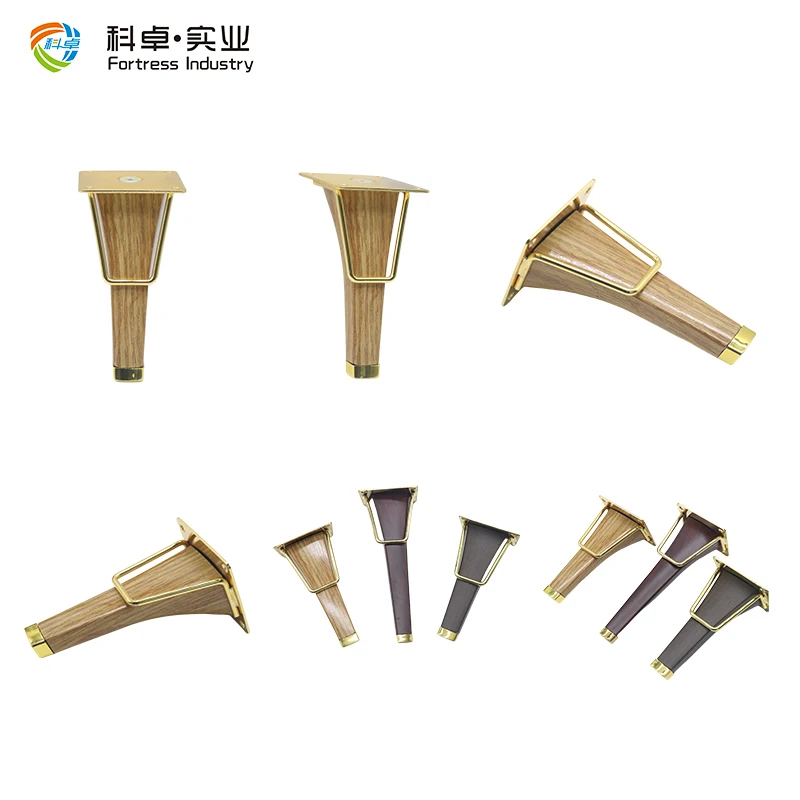 Gold Non-Slip Metal Furniture Leg Hardware Accessories Luxury Aluminum Metal Gold Bed Legs Chrome Plated Iron Sofa Legs