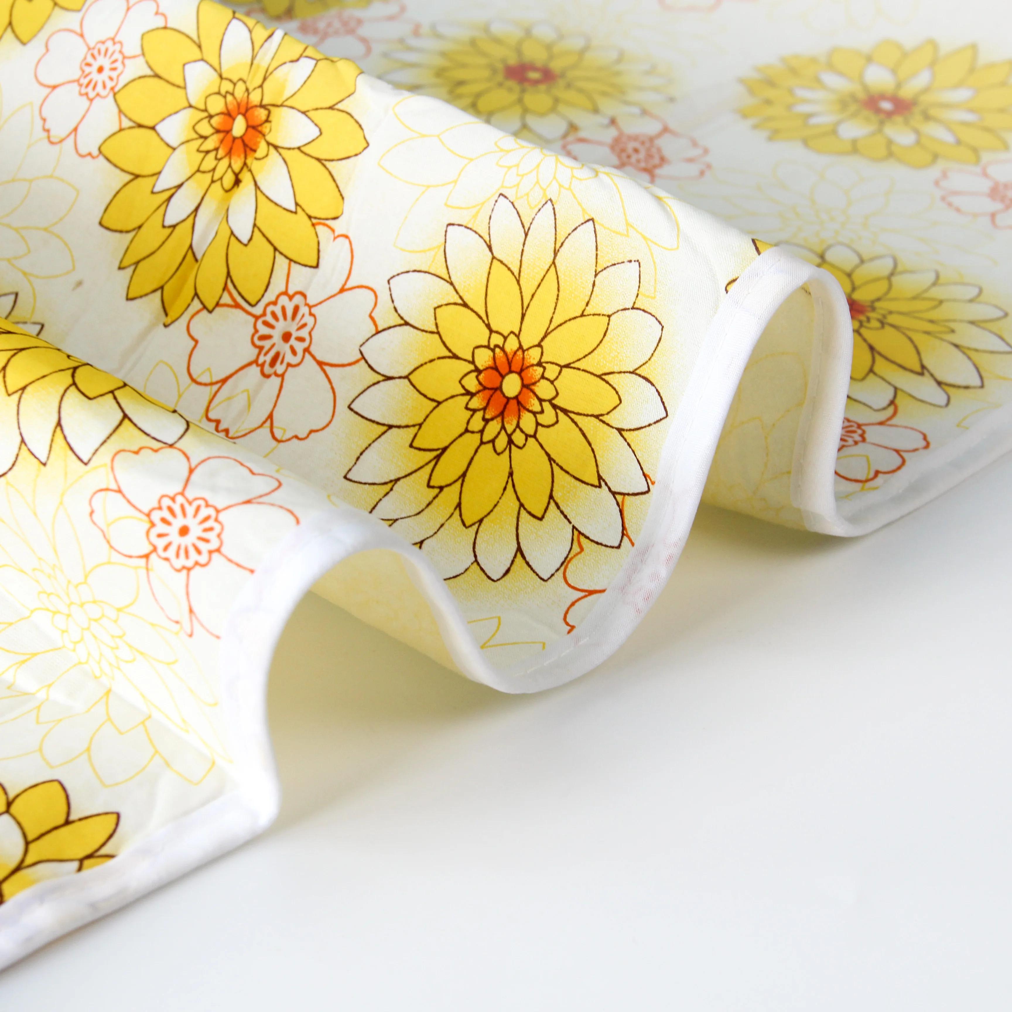 Custom Best Quality yellow flower printed Ironing Board case drawstring Heat Resistance Ironing Board Cover