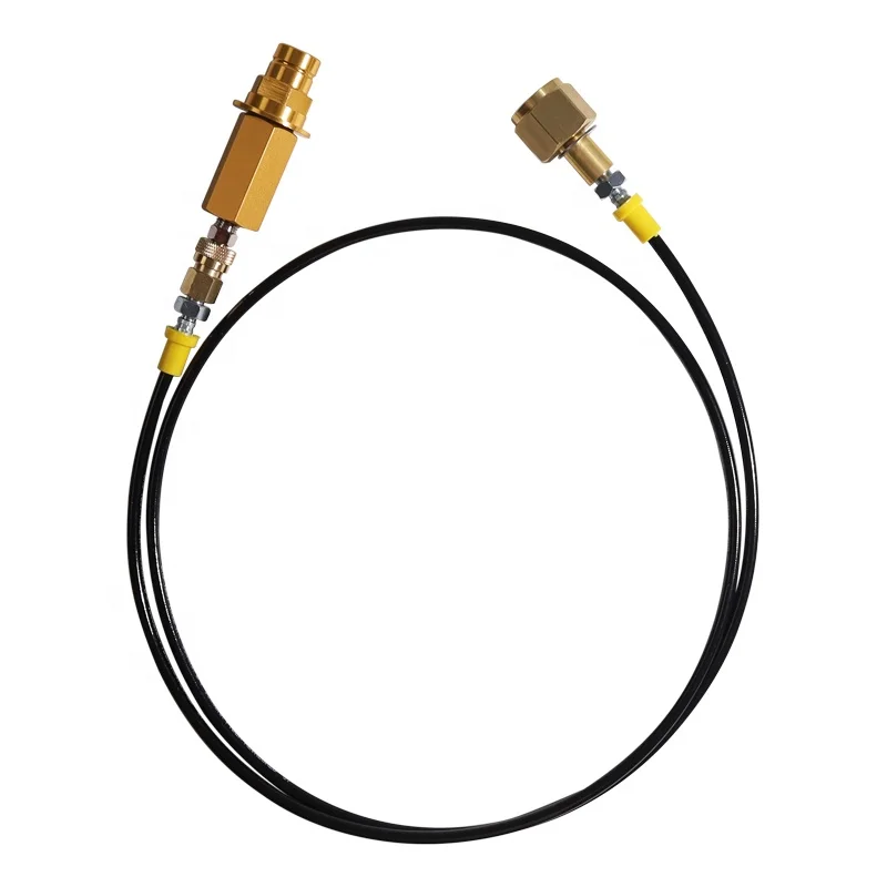 Terra DUO Soda Machine Quick Connect to External W21.8-14 Or CGA320 Co2 Tank Adapter Hose with Quick Disconnect Connector