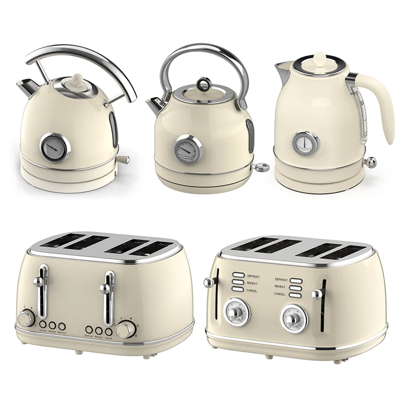 2023 New design pop up 2 slice toaster electric kettle set Automatic Electric Bread Toaster 2 Slice