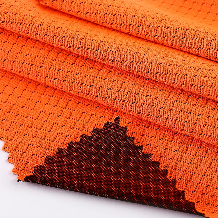 Moisture wicking Quick dry birdeye eyelet bird eye mesh polyester sports jersey sportswear fabric
