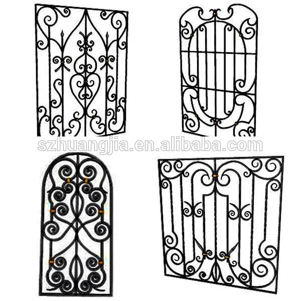 latest design cast iron window with grills design