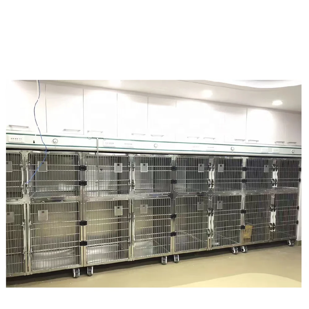Pets clinic 304 stainless steel vet cage for dog/cat