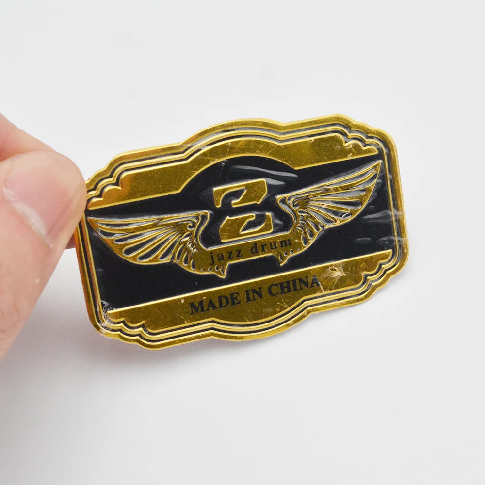 Custom Chemically Stainless Steel Plating Nameplates Aluminum Metal Logo Nameplate With Adhesive Or Holes