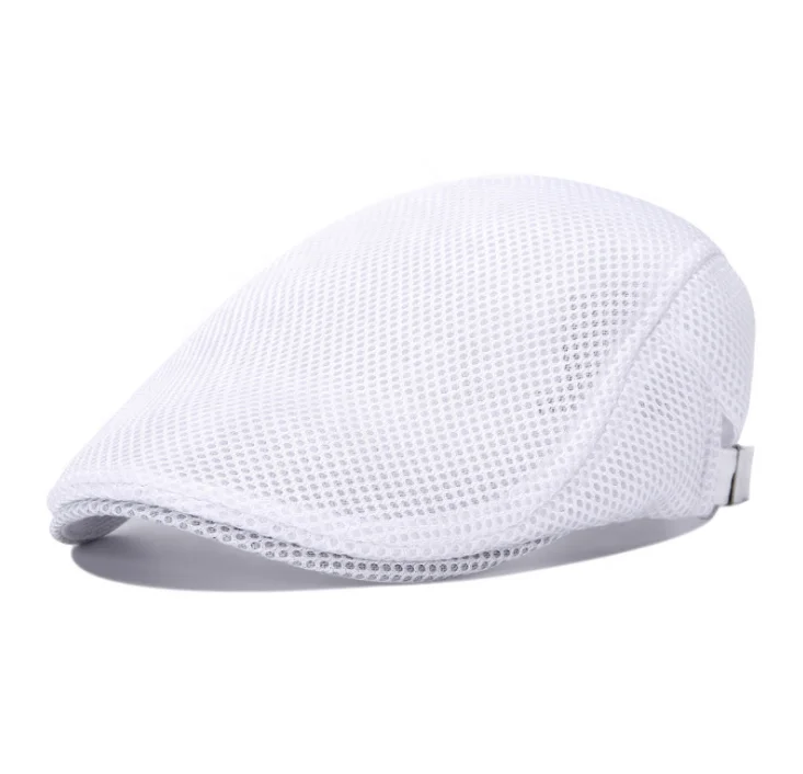 Dad Hats Breathable Straw Yarn Sun Shade Mesh Cap Forward Hat Driver Man Beret Cap