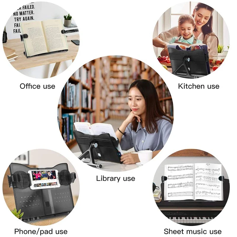 Низкий минимальный заказ оптовая продажа Amazon регулируемая черная подставка для чтения