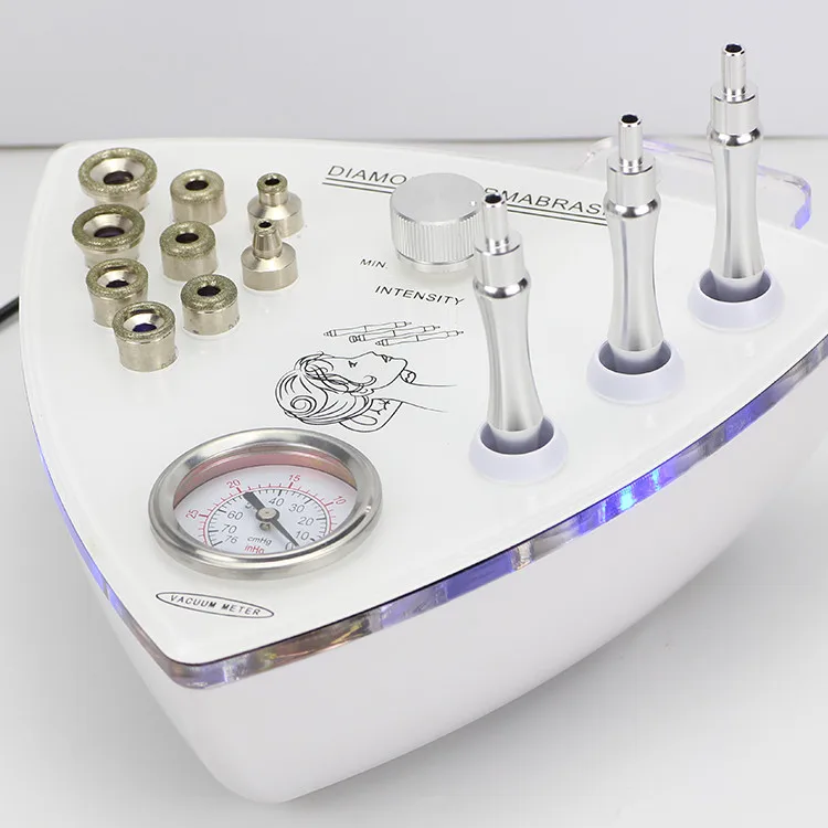 Portable12 tip Vacuum Skin cleansing micro diamond dermabrasion Scrubber exfoliating
