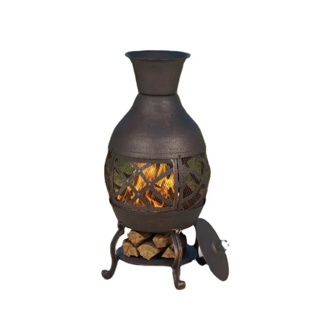 Ur-health Outdoor Wood Burning Garden Fire Pit Natural Vent Freestanding Stove
