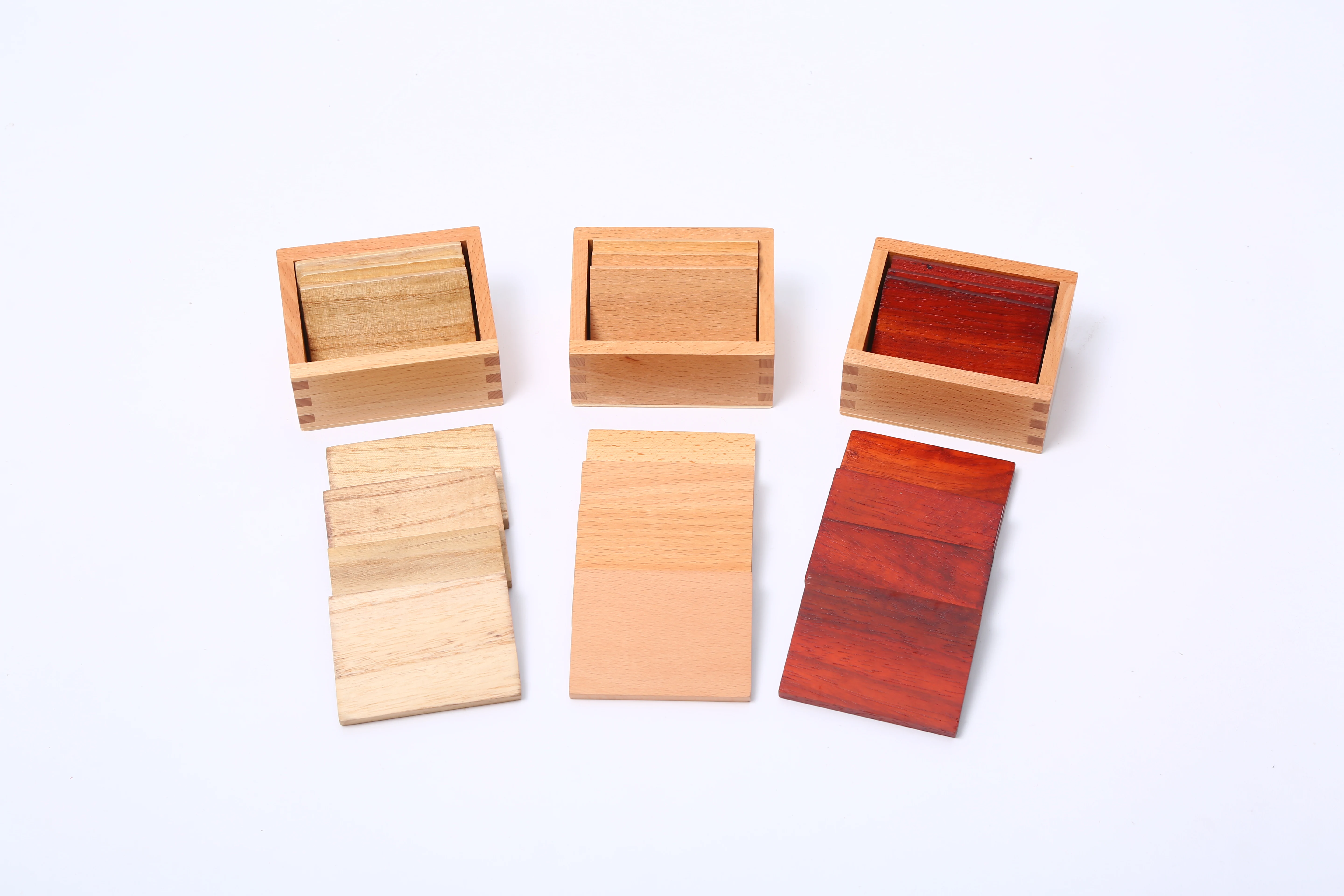 New Wooden Educational Montessori Sensorial Toys for Children Baric Tablets with Box