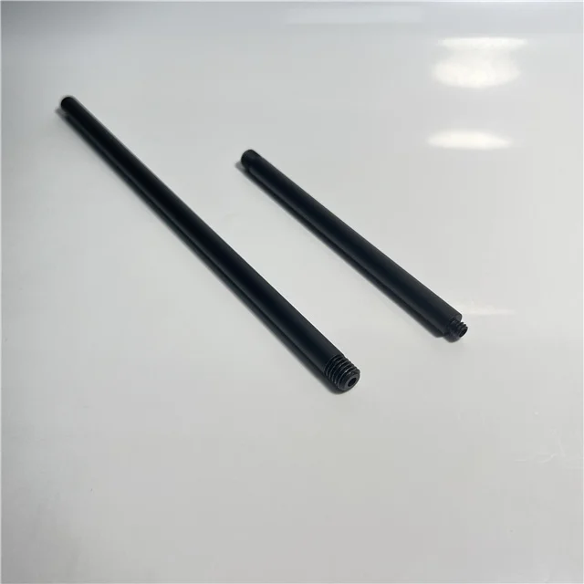 10 MM thin walled small aluminum tubes anodized black aluminum tube female internally threaded tubes