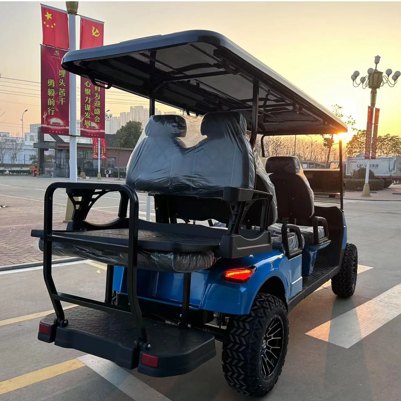 1500w 2000w Fat Tire Follow Me Golf Push Cart Ec Brake 4 Wheel Drive Golf Cart Car