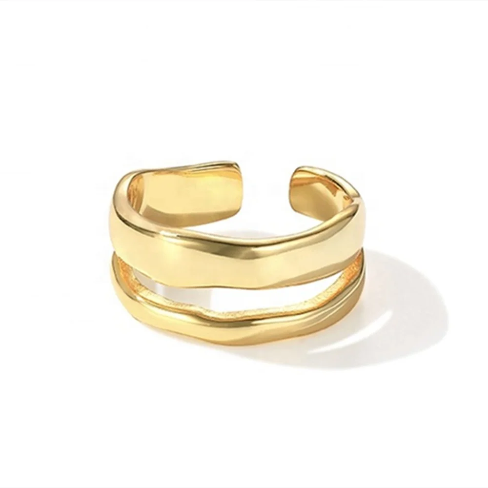 
Adjustable Daily Wear Plain Ring 925 Sterling Silver Women 18K Gold Vermeil Ring 2020 New Arrive Hot Sale Factory Directly 