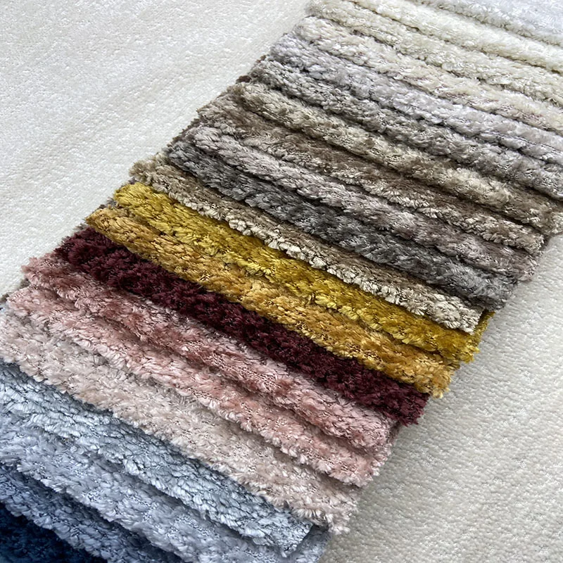 wholesale upholstery fabric vertical grain thick lines chenille sofa fabric
