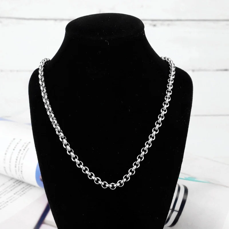 Wholesale 304 316L Stainless Steel Rolo Belcher Chains For Jewelry Making