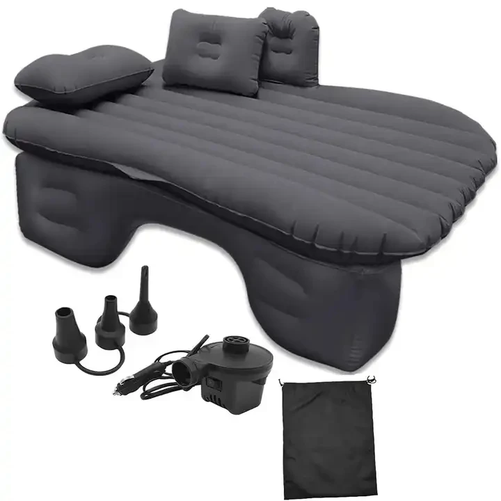 Wholesale Air Inflatable Car Travel Mattress Bed for Auto Back Seat Bed Cushion with Air Pump Pillows For Travel Camping