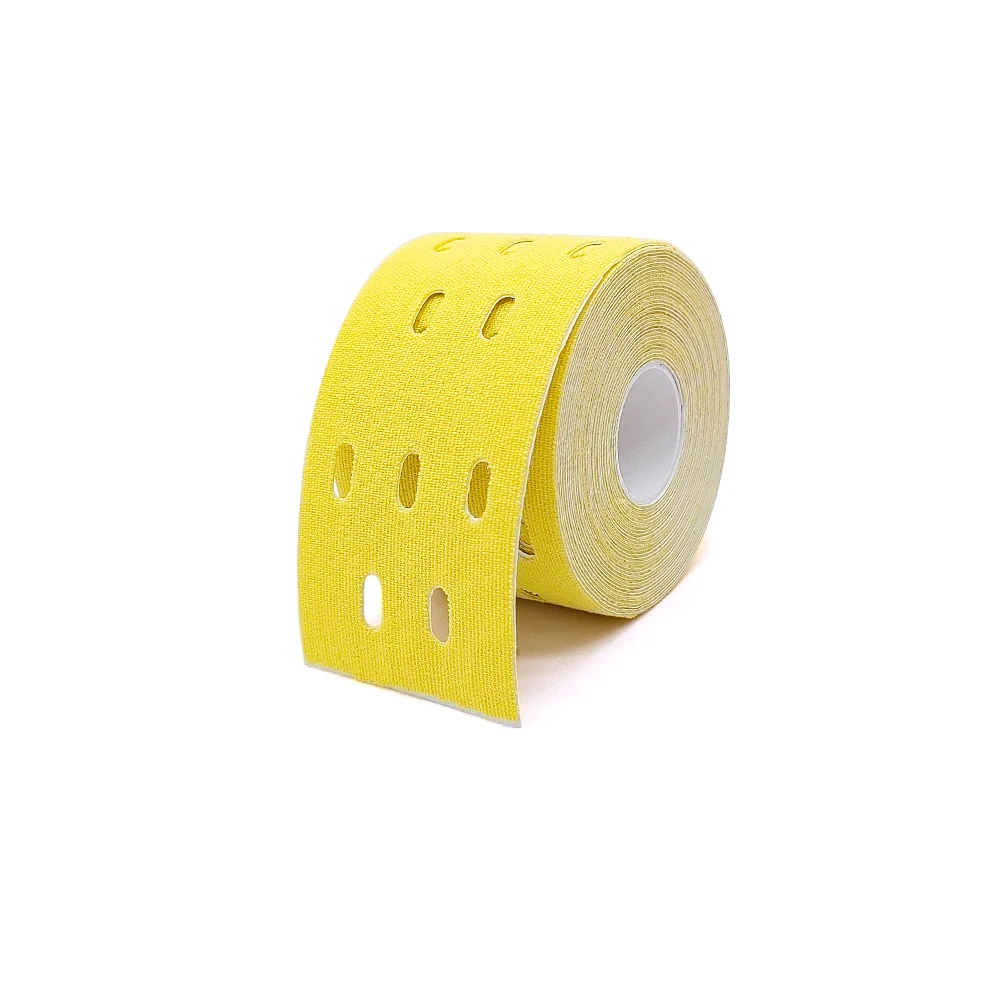 High quality cure tape punch hole porous acupuncture cotton waterproof therapeutic kinesiology tape
