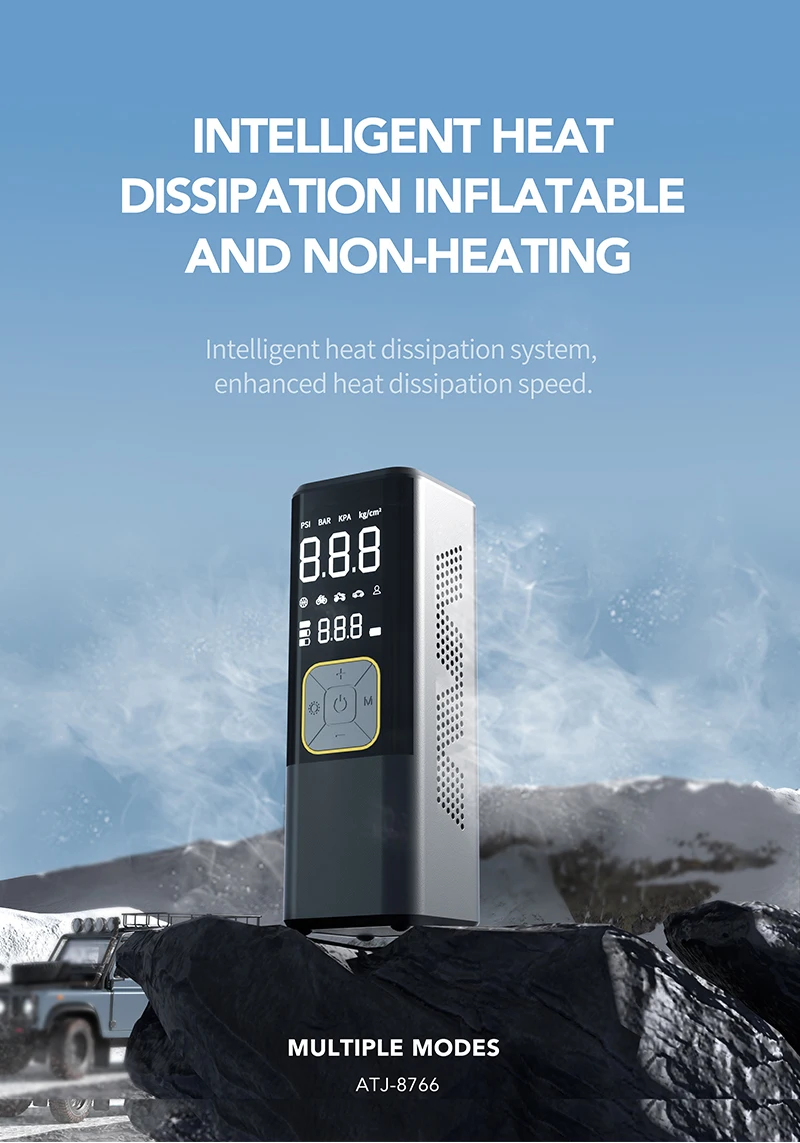 Portable automatic charging and stopping high power digital display measuring press automotive air pump compressor