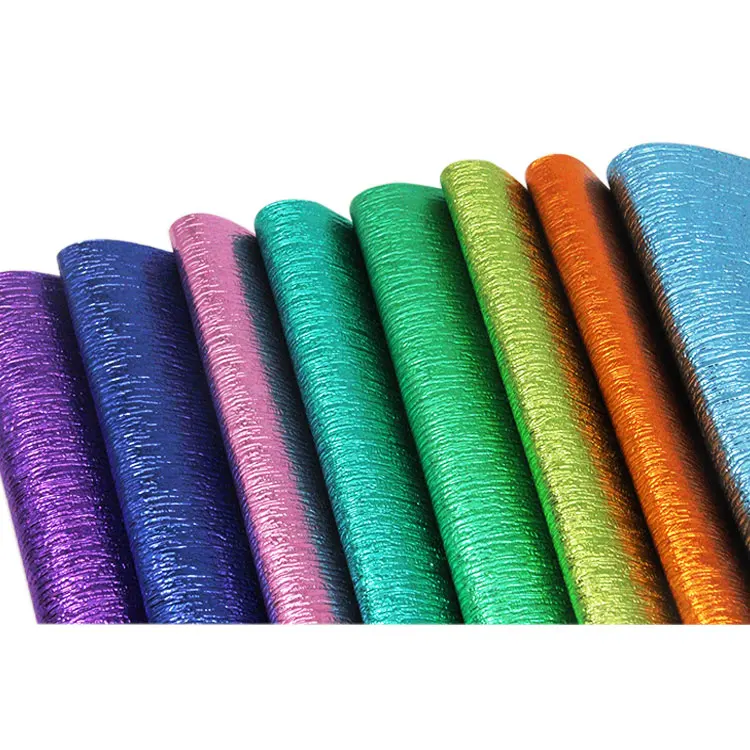 metallic pu leather saffiano leather fabric faux leather for book cover