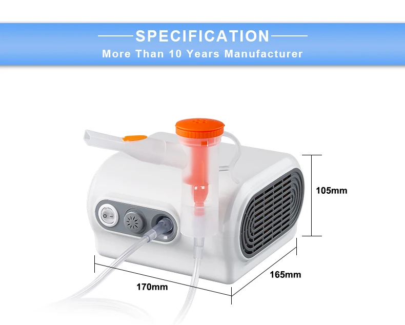 Medical Device Portable Electric Steam Inhaler Air Compressed Nebulizer Machine with Full Accessories