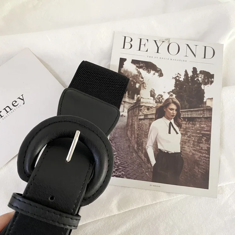 Women Fashion Leather Wide Belts For Coat Dress Decoration Vintage Ceinture Femme Pin Buckle Waist Seal Belt For Ladies