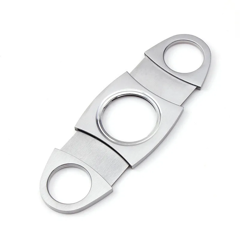 Best Seller Products Automatic Pop Up Personalized Stainless Steel Double Blade Cigar Cutter Scissors