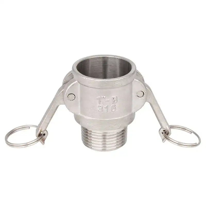 304 stainless steel quick connector Snap snap type b hydraulic pump water pipe with BSPT NPT thread
