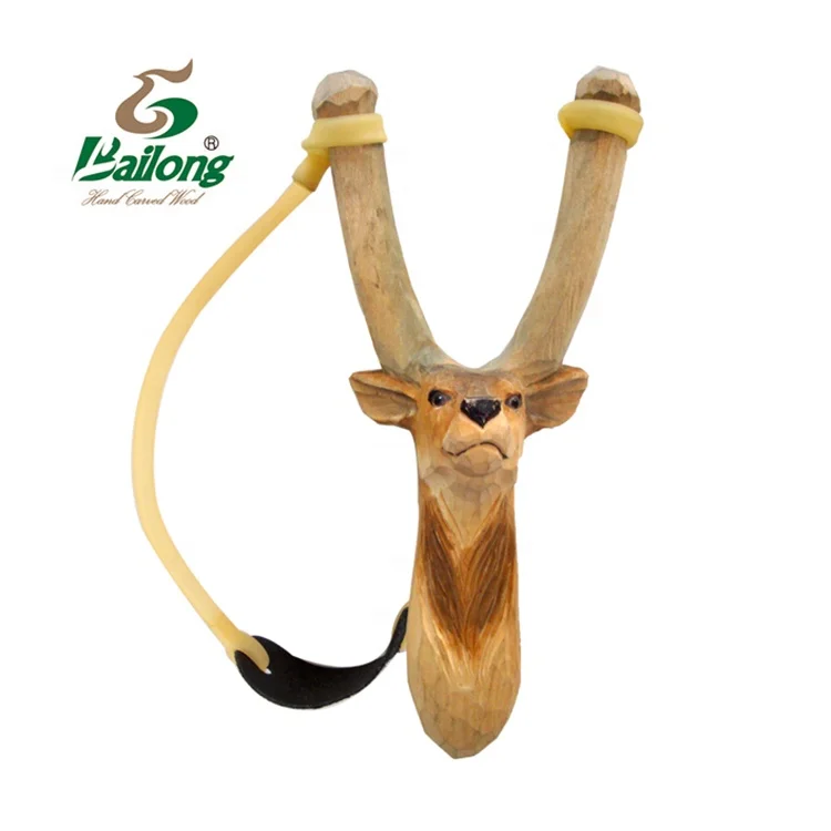 Direct 15 years factory CE standard hand carved catapult animal wooden sling shot