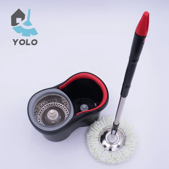 Extensible Telescopic Steel Handle Swivel Magic Mop Spin with Bucket