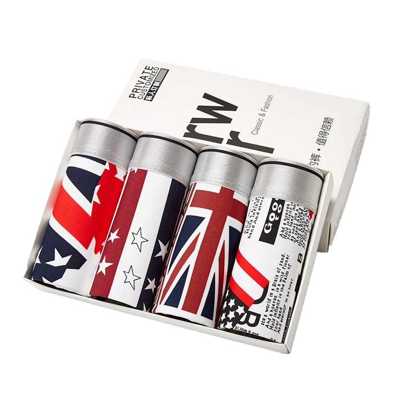 Hot sell Plus Sizes Ice Silk Underwear Boxes Male Breathable Low-Cut Young Men Sexy Underwear