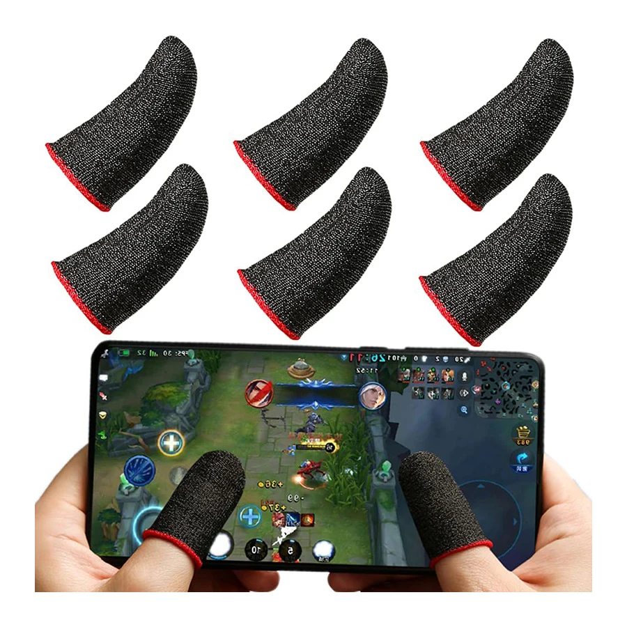 Customized LOGO Breathable Game Touch Screen PUBG Mobile Gaming Finger Sleeve game gloves