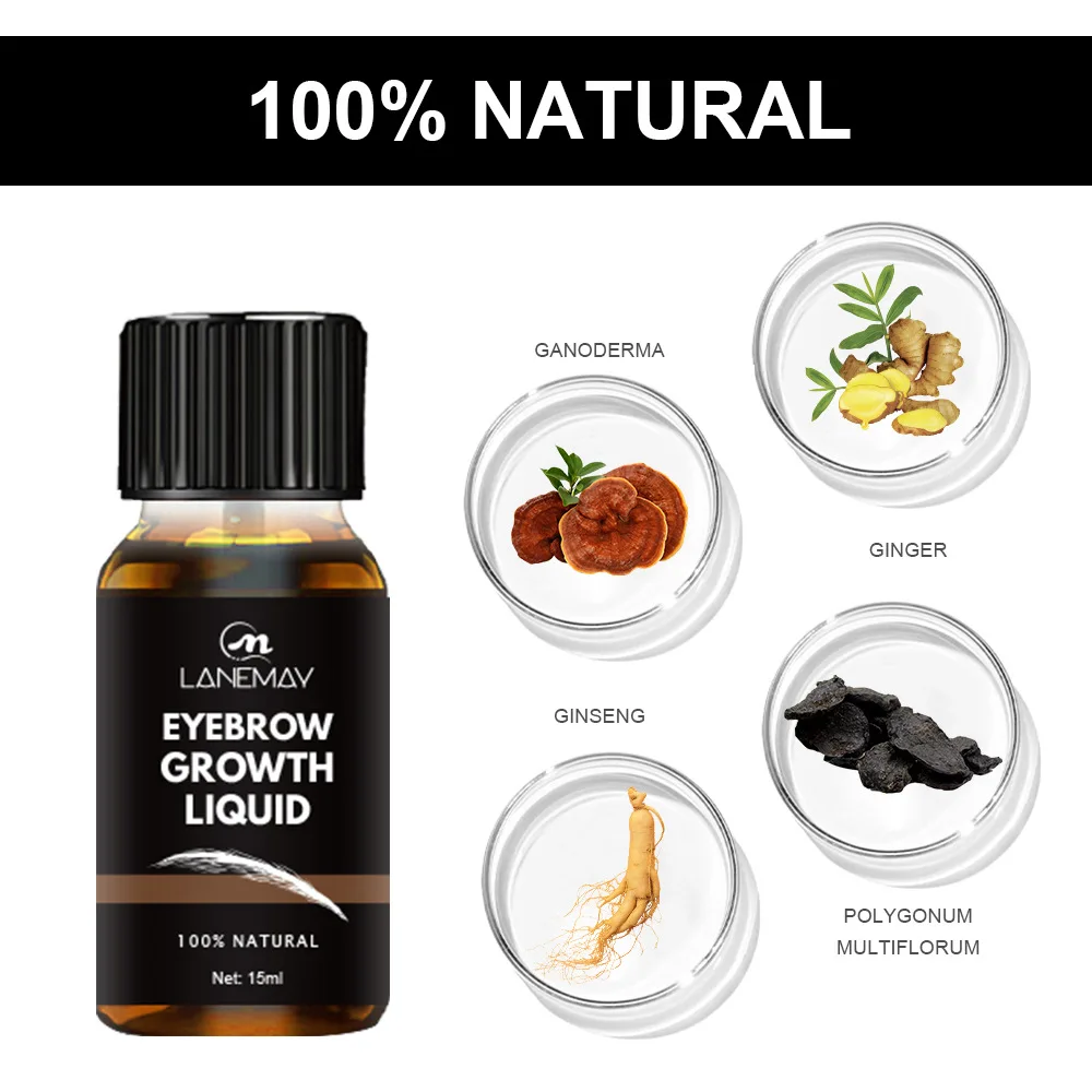 Best selling high-quality natural organic dense long eyebrow regrowth serum oil