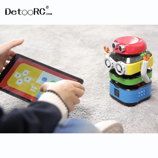 Detoo Diy Stem coding robot kit 30+ sensor games programming remote control EV3 robot kit for 4+ages kids