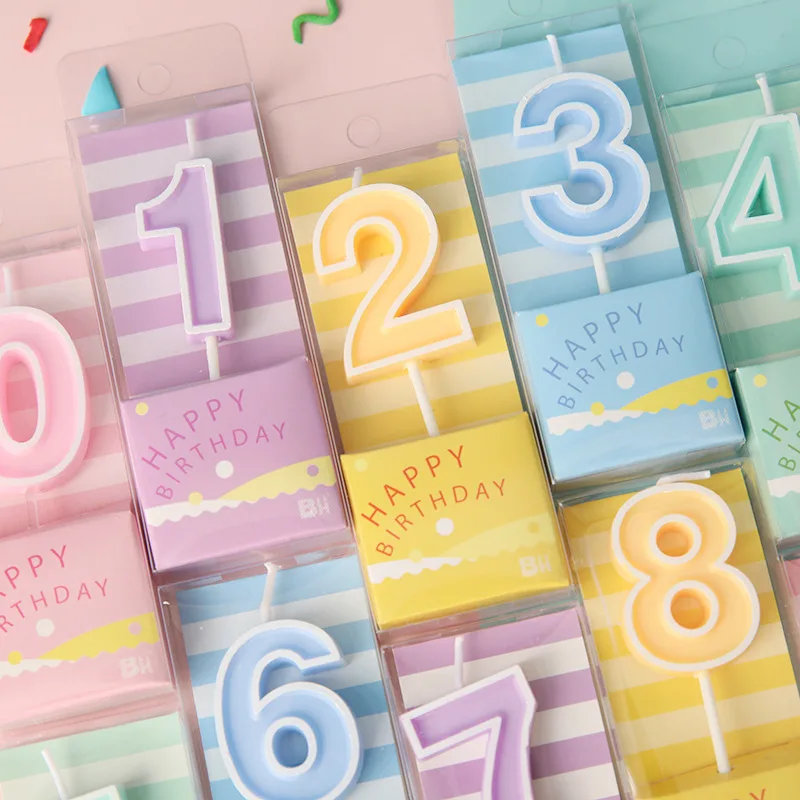 Cartoon Colourful Number Birthday Candle Happy Birthday Cake Candles Birthday Party Decorative Candles