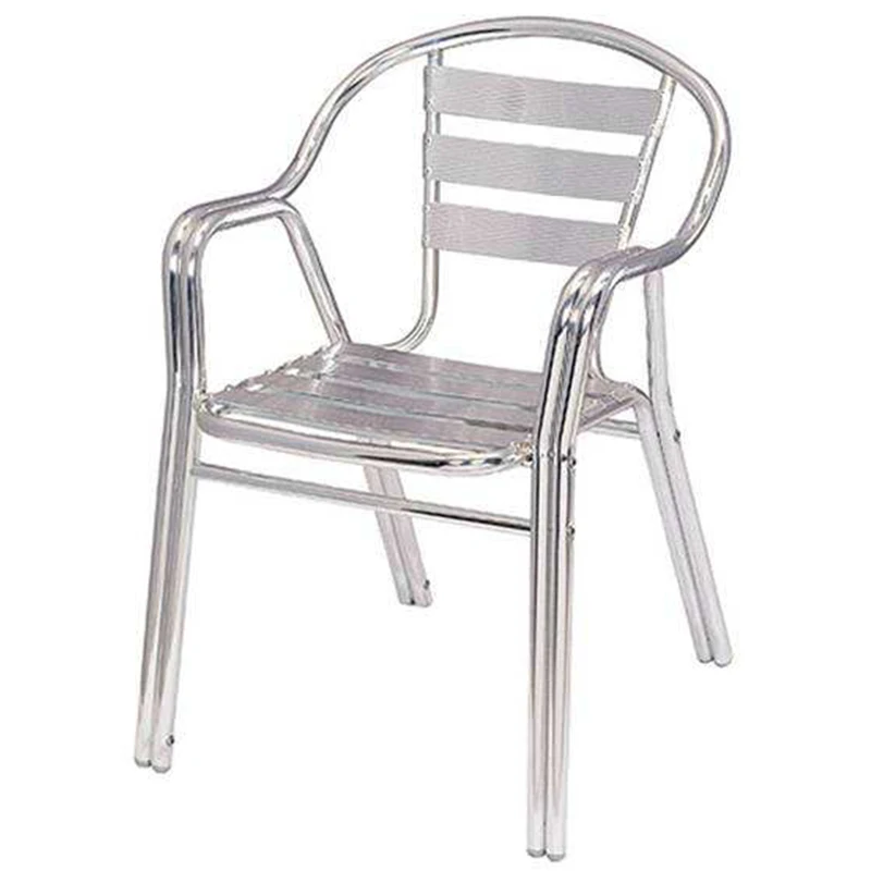 Лидер продаж от производителя, современное уличное садовое кресло с подлокотником и алюминиевой спинкой с двойной трубкой