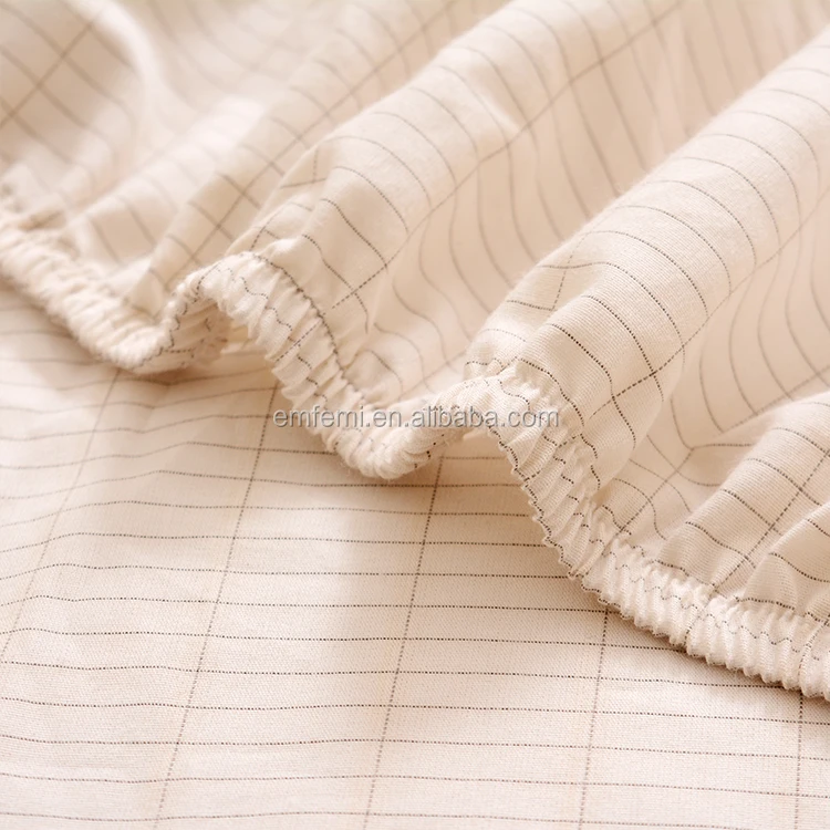 Grounding Fitted Sheets for Earthing, 5%Silver Fiber+95% Cotton, Grounded Sheet Earth Connected