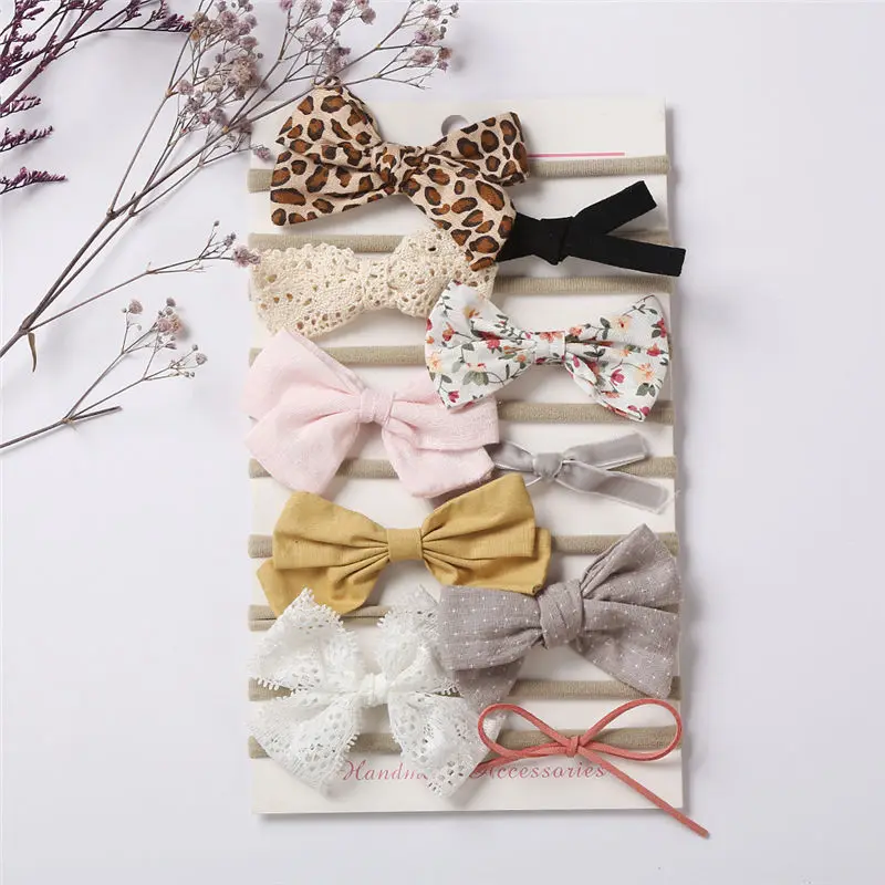 Kids Hair Band Hair Accessories Random Color Bow Headbands for Baby Girl Baby Swaddle
