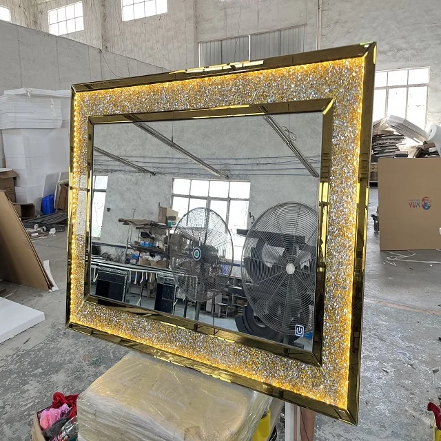 Gold Color Mirror Dome Full Body Mirror High Quality Glass Framed Glass for Modern Factory Foshan Carton Decorative Anniversary